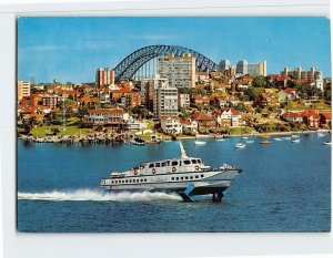 Postcard Scenic Sydney Hydrofoil Ferry Kirribilli House Australia