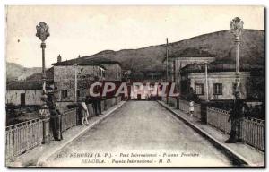 Postcard Old Customs Customs Customs Behobia International Bridge border posts