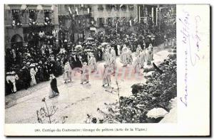 Old Postcard Cortege Centennial Group priests Act of Vine