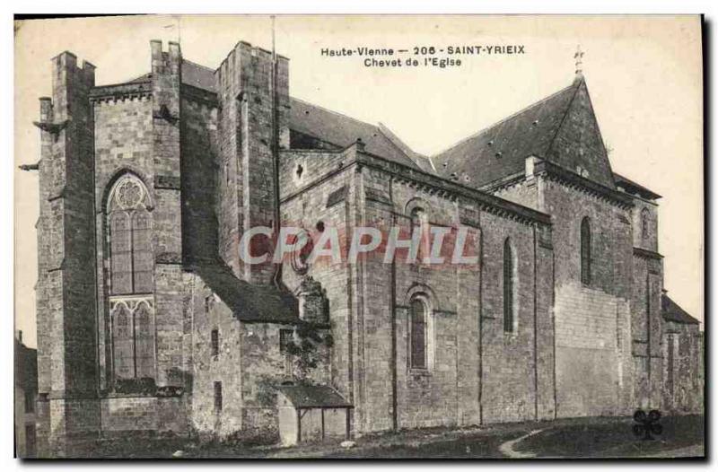 Old Postcard Saint Yrieix Bedside L & # 39Eglise