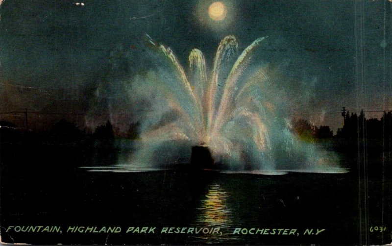 New York Rochester Highland Park Reservoir Fountain 1911