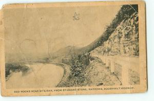 Vintage Postcard Black & White Red Rocks Bite Bar Roosevelt Highway # 2248