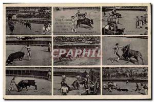 Old Postcard Corrida Bullfight with putting to death