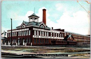 1908 American La France Fire Engine Co. Elmira New York NY Posted Postcard