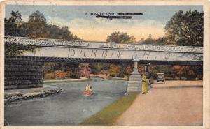 SPRINGFIELD OHIO SNYDER PARK~A BEAUTY SPOT~CANOEING POSTCARD 1910 *SEE NOTES*