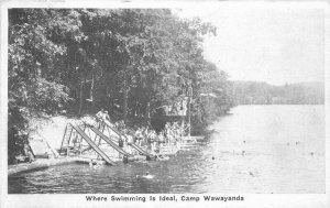 Andover New Jersey Camp Wawayanda Postcard Swimming Auburn Greeting 21-7333