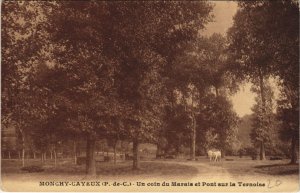 CPA Monchy-Cayeux-Un coin du Marais et Pont sur la Ternoise (44065)