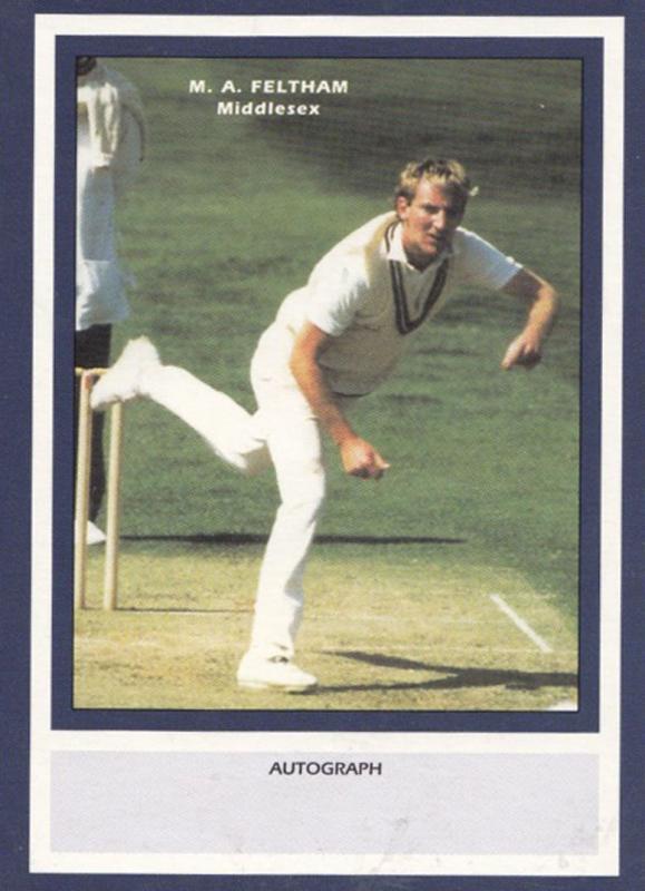 MA Feltham Middlesex RARE Limited Edition Vintage Cricket Trading Photo Card