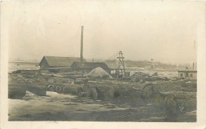 Postcard RPPC Ohio Hudson Logging Lumber C-1910 Sawmill 23-2153 
