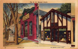 Linen Postcard H.H. Bennett Photo Studio in Wisconsin Dells, Wisconsin~115003