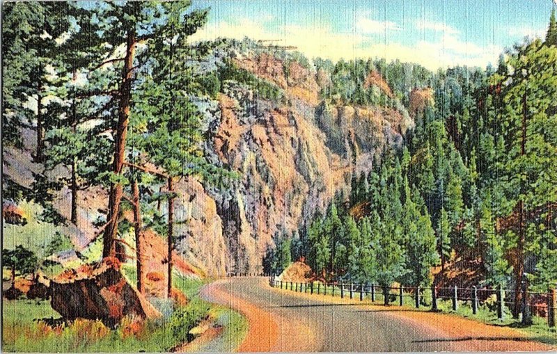 Thompson Canon Highway To Estes Park Colorado Postcard Standard View Card  