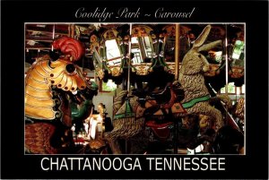 Chattanooga, Tennessee CAROUSEL~COOLIDGE PARK~BUNNY Merry Go Round  4X6 Postcard
