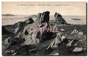 Old Postcard Around Plougasnou Primel Tregastel Needles and the Watcher