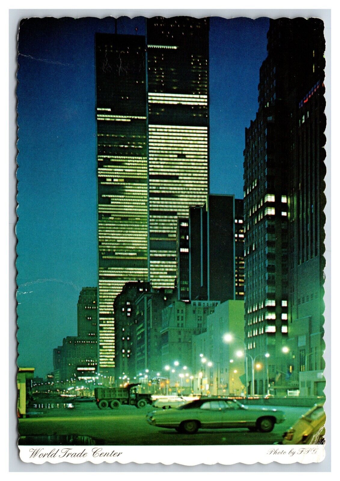 World Trade Center Twin Towers Night New York CIty NY Continental