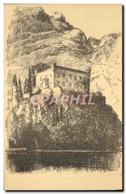 Old Postcard Chateau de Bourdeau
