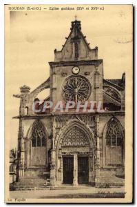 Postcard Old Houdan S and O Gothic church