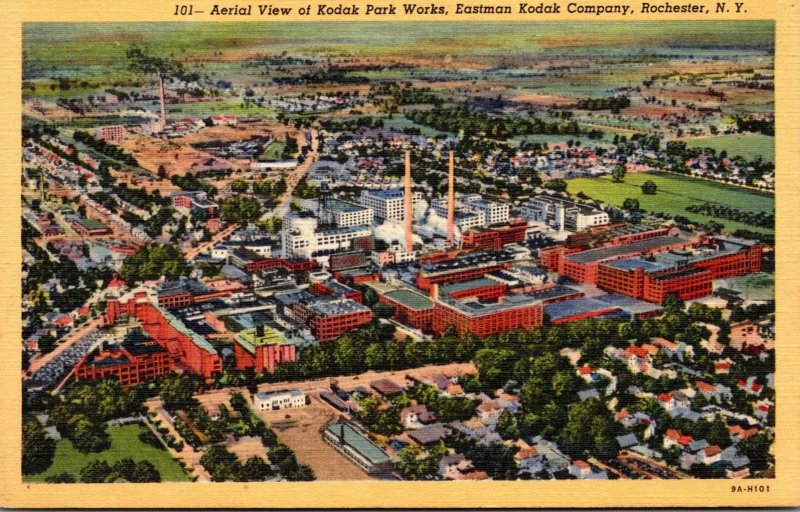 New York Rochester Aerial View Of Kodak Park Works Eastman Kodak Company Curt...