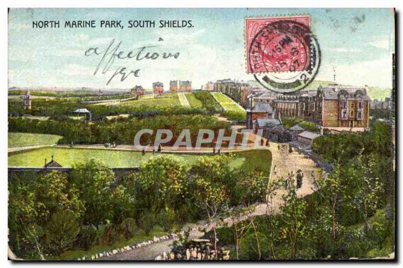 Postcard Old North Marine Park in South Shields