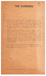 The Supremes     Exhibit Card