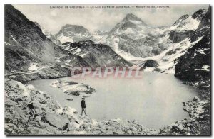 Near Grenoble Old Postcard Lake of the small Domenon Belledonne