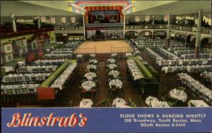 South Boston MA Blinstrub's Dancing & Restaurant 308 Broadway Postcard