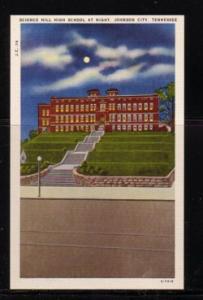 Tennessee colour PC Science Hill High School at night Johnson City, unused