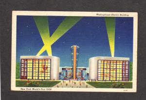 NY New York Worlds Fair Westinghouse NYC New York City Postcard 1939 World's