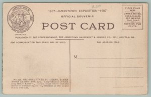 Jamestown Virginia~Jamestown Exposition~GA State Building~Georgia Seal~Postcard 