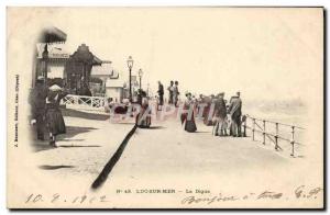 Old Postcard Luc on sea dike