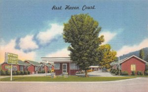 KNOXVILLE, Tennessee TN ~REST HAVEN COURT MOTEL~Carl Cox ROADSIDE Linen Postcard