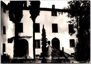 Castelvecchio Pascoli Casa Pascoli Vista Dalla Chiusa Real Photo RPPC Postcard