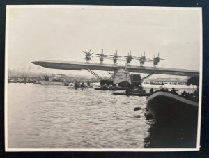 Mint Real Picture Postcard Dornier DOX Giant Seaplane Bay Landing