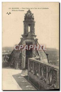 Old Postcard Bourges Platform of the Tower of the Cathedral Dome of the Stair...