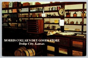 Interior~Morris Collars Dry Goods Storehouse Dodge City Kansas~Vintage Postcard