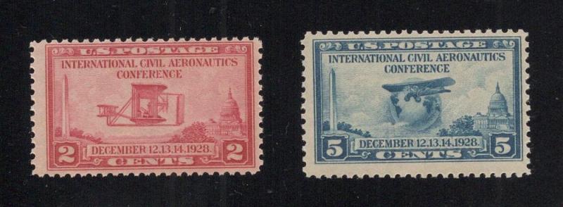 U.S. #649 & #650 Unused. - O.G. - N.H.