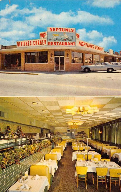 Virginia Beach Virginia multi-views Neptune's Restaurant vintage pc ZA440371