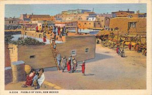 Native American Indian Pueblo Zuni New Mexico 1939 linen postcard