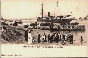 Egypt Persia Croisant le Pont des Caravanes De Kantara Postcard C129