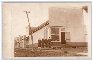 c1910's Dirt Road Main Street Shops Stores Crutch RPPC Unposted Photo Postcard