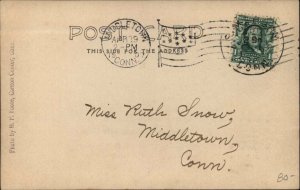 Simsbury Connecticut CT Train Station Depot HP Foote c1910 Real Photo RPPC