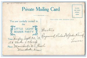 1912 Little Light Bearer Party Manchester Iowa IA Posted Antique Postcard 