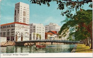 Cavanagh Bridge Singapore Bank of China Building c1957 Postcard E82
