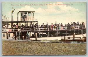 Civil War  GAR  Baxter Post  Excursion  Lake Memphremagog  Vermont   Postcard