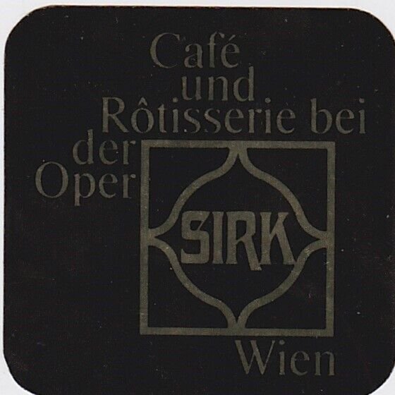 Austria Vienna Sirk Cafe and Rotisserie Vintage Luggage Label lbl1308.1