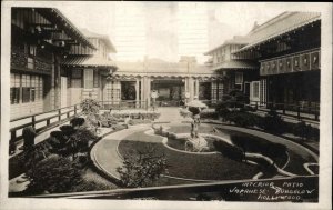 Hollywood California CA Japanese Bungalow Interior Patio Vintage Real Photo PC