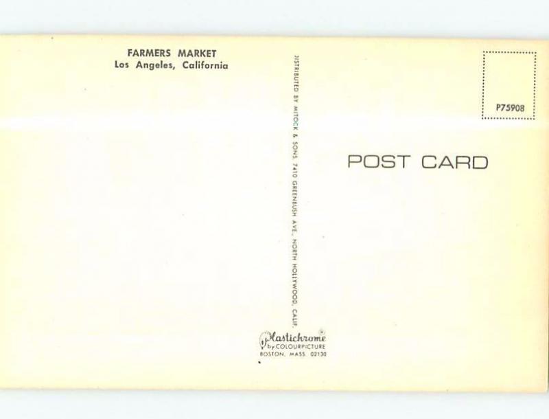 Pre-1980 VENDORS SELLING CARAMEL CORN AT FARMERS MARKET Los Angeles CA ho5672