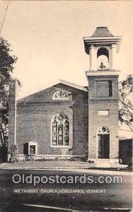 Methodist Church Vergennes, VT, USA Unused 