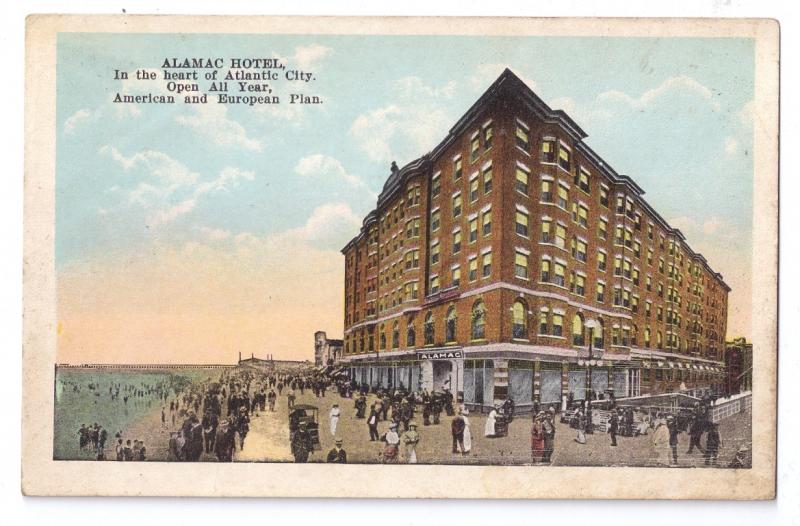 Alamac Hotel Atlantic City NJ Vintage E C  Kropp Advertising Postcard
