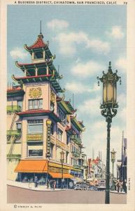 Business District at Chinatown - San Francisco CA, California - Linen