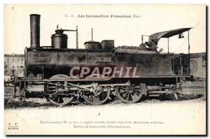 Postcard Old Train Locomotive Machine Tender 30022